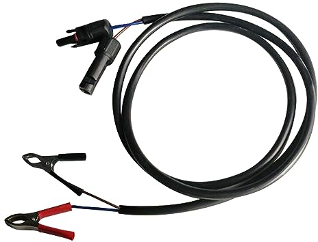 Tyenaza Solarpanel-Anschlusskabel, 3,3 Fuß Wasserdichter PVC-Schnellanschluss Mit Batterieklemmen Für Solarstromanlage, Solarbatterie