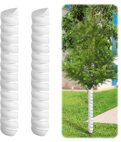 Baumschutz,Verbissschutz Für Forstpflanzen,Baumschutz Wildverbiss, Baumschutz Spiralen,Obstbaum Schutz,Stammschutz Bäume,Rindenschutz,Baum-Manschette,Baumschutzgitter (4, 5 * 40cm)