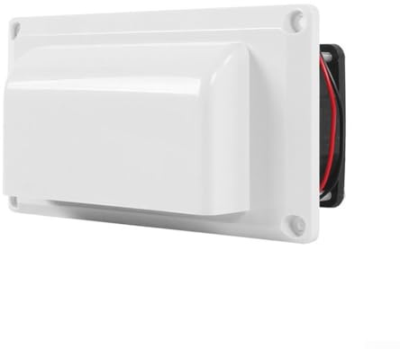 Cargo Trailer Vent, Van Roof Went Side Air Fan Exhaust Fan for caravan for MOTORHOME Trailer Rv 12V For Camper Trailer Boat Marine Yacht Extractor Fan(6W White)