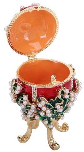 PACKOVE Ring Jewelry Box Egg Shape Storage Necklace Case Pendants Holder Wedding Decorative Box
