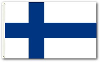 Bandiera Finlandia per esterni, grande, 90 x 150 cm, poliestere resistente alle intemperie su entrambi i lati