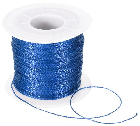 QUARKZMAN Corda Metallizzata, 1mmx100m Fili Decorativi Metallizzati Filo Non Elasticizzato Cordoncino Metallizzato Nastro Natalizio per Confezione Regali, Creazione Gioielli
