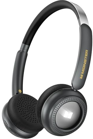 Monster N-Tune MINI 01 Wireless On-Ear Headphones - Bluetooth 6.0 Wireless Audio Gear, 50-Hour Continuous Playback, Ergonomic & Lightweight Construction, Hands-Free Telephony (Black)