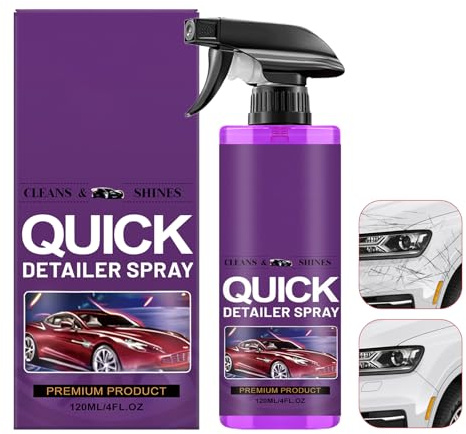 Detersivo Spray Rapido | 120ml Pulizia Dettaglio con Rivestimento Sicuro - Pulitore spray per esterni auto e smacchiatore - per Riparazione Macchie e Lucido Elevato Auto SUV Camper Berlina