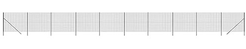 Verzinkter Maschendrahtzaun für Grundstück und Tiergehege 2x25 m 50 m² aus Stahl mit PVC-Beschichtung