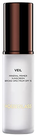 Hourglass Veil Mineral Primer, Face Primer That Extends Face Makeup Wear, Creates Smooth, Even Skin, Conceals Redness, and Minimizes Pores, Lines and Wrinkles, Oil-Free and SPF 15 Protection