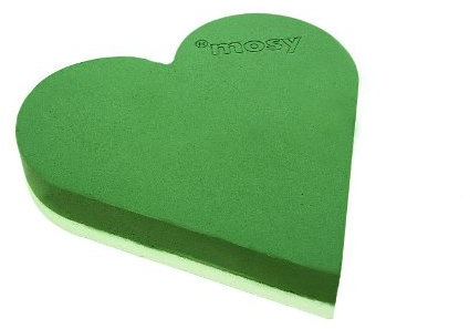 mosy Grabgesteck-Herz, 29 cm, Allerheiligengestecke, Steckschaum, Steckmasse, frische Blumen-Gestecke, Frischblumen