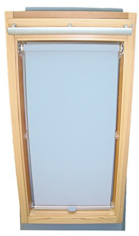 Hochwertiges Abdunkelungsrollo Rollo für Velux DKL/DKU/RHL/RHU-EP GGU,GPU,GHU,GTU M08 hellblau // Verdunkelungsrollo/Verdunkelungs-Rollo/Fensterrollo