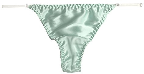 LSHARON Kvinnor justerbar sexig 100 % mullbär siden string underkläder G-string underkläder låg midja trosor