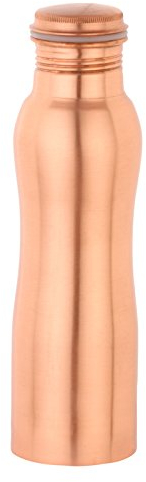 Zap Impex Wasserflasche aus reinem Kupfer – Auslaufsicher, fugenlos, handgefertigt, 750 ml – Traditionelle Kupferflasche für Yoga, Büro, Reisen und den täglichen Gebrauch
