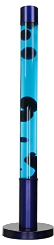 Licht-Erlebnisse XXL Lavalampe Groß Blau Lila, Retro Lampe, kühl, mysteriös, magisch,76 cm, G9 50 W mit Kabelschalter, inklusive Leuchtmittel, Vulkan Stehlampe