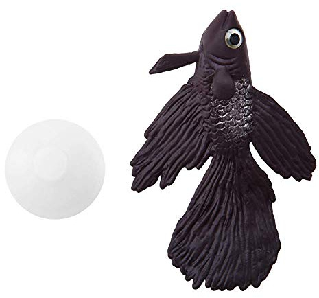 Künstliche Fische Silikon Fische Silikon Goldfisch Betta Fisch Lebensechte Künstliche Fische Ornament Schwimmende Fische Aquarium Dekoration Künstliche Bunte Fische (Brauner Betta Fisch)