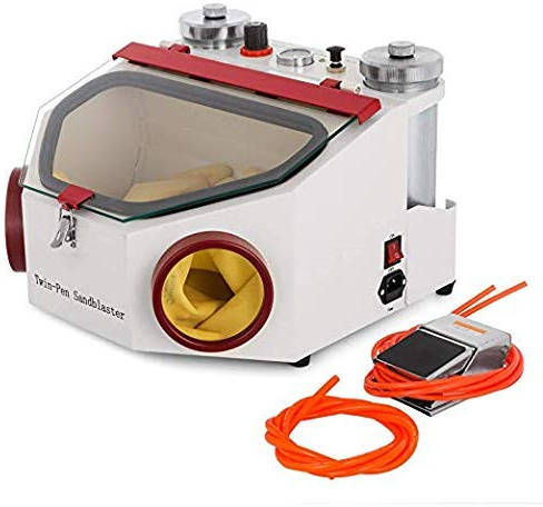 Aries Outlets Lab Sandblaster with 2 Pen + 2 Tanks Large View Window Machine