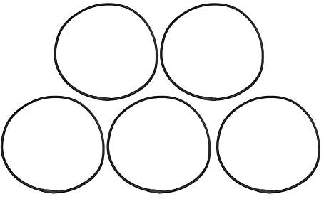 Mxfans 5 Pieces Elastic Bands Black for Microphone Shock Mount 52CM Perimeter