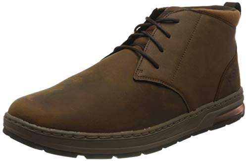 Skechers EVENSTON RENLI, Botines para Hombre, Dark Brown Leather, 42.5 EU