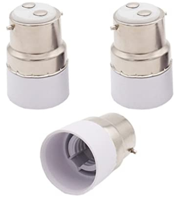 ShuoHui 3x Bajonett B22 auf E14 Socket Halogen LED Glühbirne Adapter Buchse max voltage 250V, max power 200W…