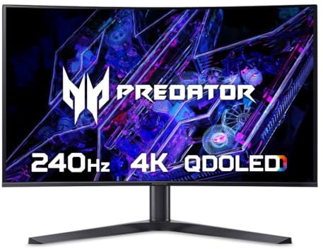 acer Predator X32X 31.5 Curved QD-OLED 4K UltraHD FreeSync 240Hz 0.03ms Monitor