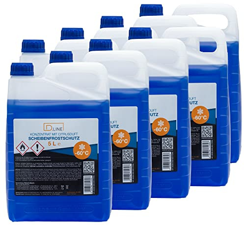 D.LINE Premium Scheibenfrostschutz Konzentrat, 5L | Citrusduft, -60°C