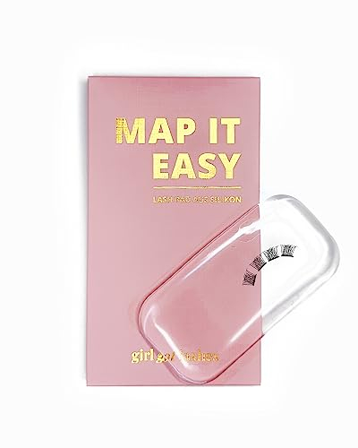 GirlGotLashes Map It Easy Lash Pad Lash Pad für Wimpernextensions Zum Platzieren & Sortieren von Fake Lashes Silikon Pad Wiederverwendbar