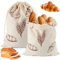 2 Pezzi Sacchetto Pane Riutilizzabili, 30x40cm Borsa per il Pane in Lino, Sacchetti Pane in Lino Naturale con Coulisse, Sacchetto Conserva Pane, per Prodotti da Forno Frutta e Verdura
