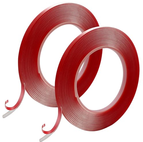 ZYNERY Nastro sigillante in silicone, 10 m, 6 mm x 2 mm, non marcato, trasparente, sigillato, antipolvere, autoadesivo per piastra in vetro, piastra ignifuga, stufa, piastra in vetro (5 m x 2 rotoli)