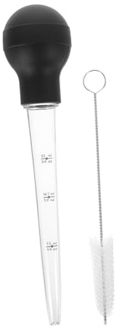 IMIKEYA Silicone Turkey Baster Seasoning Pump Cylinder Oil Drip Tube Barbecue Tool Graduated Tube for Juices and Liquid Mini Turkey Baster Injector Random Style