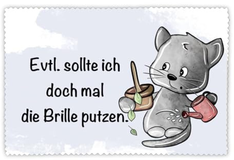 Brillenputztuch Katze//Brillenputztuch lustig//Brillenputztuch mit Spruch