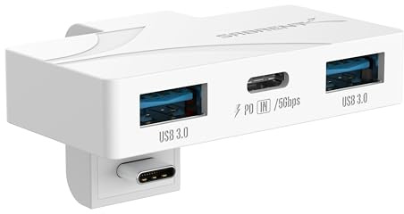SABRENT USB Tipo-C | 3 Puertos para Juegos para ASUS ROG Ally | Ligero, portátil, enchufar y Usar |Carga de 100W PD3.0, Puertos USB-A y USB-C [HB-ROAY]
