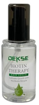 Dekse Biotin Therapy Hair Serum 100ml I Haarserum I Anti-Frizz Behandlung von trockenem, sprödem & strapaziertem Haar I Haarkur gegen Spliss & Haarbruch I Treatment für Glanz & Geschmeidigkeit