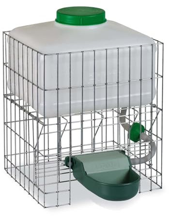 Agrarzone Hühnertränke automatisch mit Tank 10 Liter - ideal für Ställe ohne Wasserleitung - automatische Frischwasserzufuhr - Hühner Wasserspender/Geflügeltränke