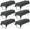 6er-Pack Biertisch Tischdecke, dunkelgraue Biertischdecke, 260 x 110 cm Bierzeltdecke, strapazierfähige Polyester-Tischdecke, waschbare Tischdecke für Gartenparty, Geburtstagsfeier (dunkelgrau)