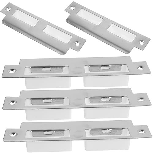 ANDRESLAD 5stücke Edelstahl Türschließbleche Türverstärkung Für Innentüren Und Haustüren Einfache Montage Für Mehr Und Langlebigkeit Für Reparaturen