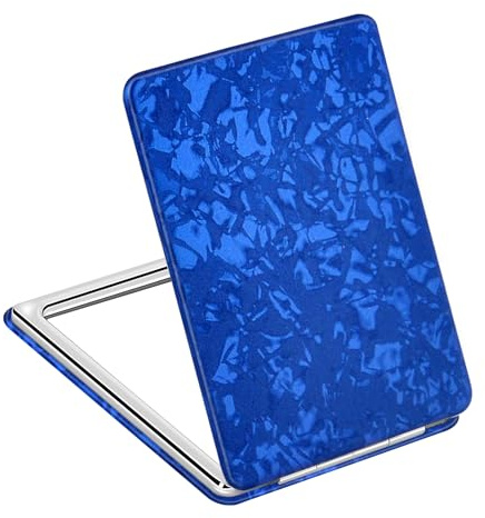 Specchio cosmetico compatto per uomini, donne e ragazze, fantastici specchi cosmetici da viaggio per borsa tascabile e portafoglio, piccolo specchio portatile con ingrandimento portatile, specchio