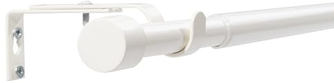 Deco-Raum Gardinenstange Weiß 160–300 cm – Ausziehbare Vorhangstange 19 mm Ø, Wandmontage für Wohnzimmer & Schlafzimmer