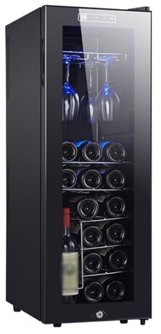 WLH Alexanders Weinregal Konstante Temperatur Elektronischer Weinregal Metallweinschrank Kleiner Hausweinkühlschrank kann Wein- und Weingläser aufbewahren Weinschrank