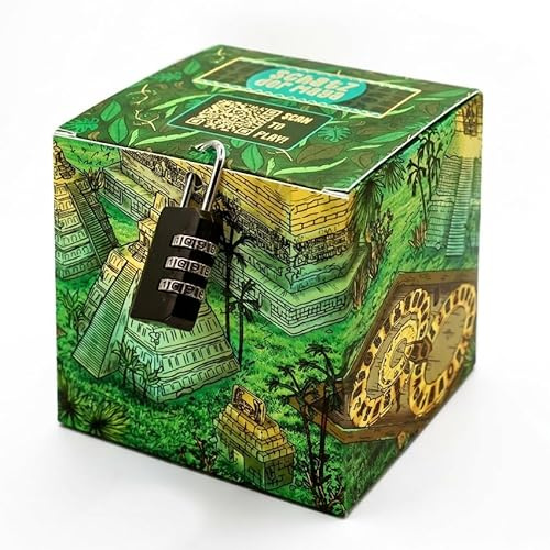 Rätselbox Schatzsuche-Abenteuer – Escape Room Geschenkbox für Geldgeschenke | Geschenkverpackung mit Zahlenschloss | Gutscheine kreativ verpacken | physisch & digital rätseln | Erwachsene & Jugendliche