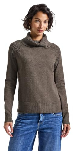 Street One 3015724 Pull à col Montant, Nomad Brown Mel, 44 Femme