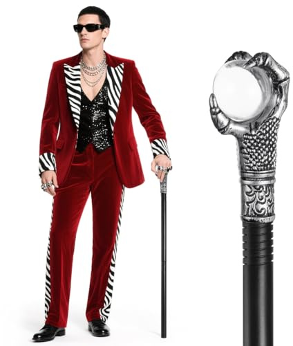 AUYAO Halloween Gothic Vintage Gehstock Zauberer Zauberstab Cosplay Props | Steampunk Gehstock Spielzeug Zauberstab Pharao Zepter Zauberer Kostüm Gothic Looks Fasching Party Halloween Karneval