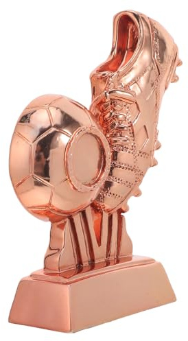 GANAZONO Coppa Calcio Placcata Oro 10x4x15cm, Mini Coppa da Collezione per Premi Squadre Giovanili e Tornei Calcistici, Ricordo Sportivo Motivazionale per Giocatori Junior