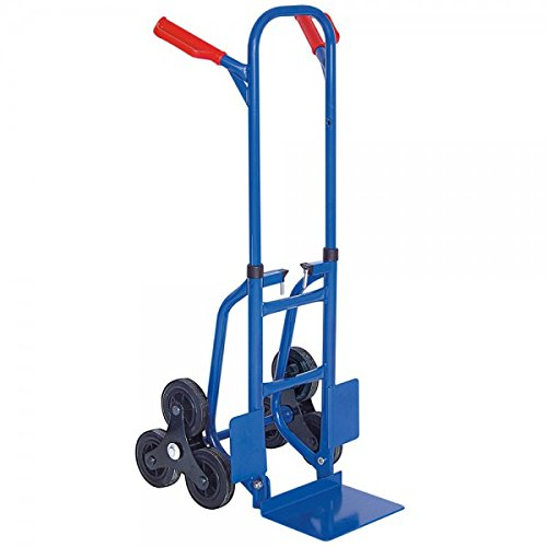 BRB Treppenkarre aus Stahl (blau, Zusammenschiebbar)