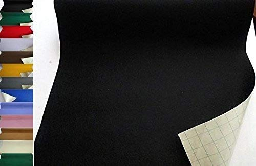 StoffBook schwarz selbstklebefilz 2mm, Filzrolle selbstklebend für Camper, Auto, Kfz, Pinnwand, Möbel, DIY, Innenausbau, Klebefilz, Klebeflies, Filzstoff zum Nähen und Meterware ab 50cm Stoff, b734