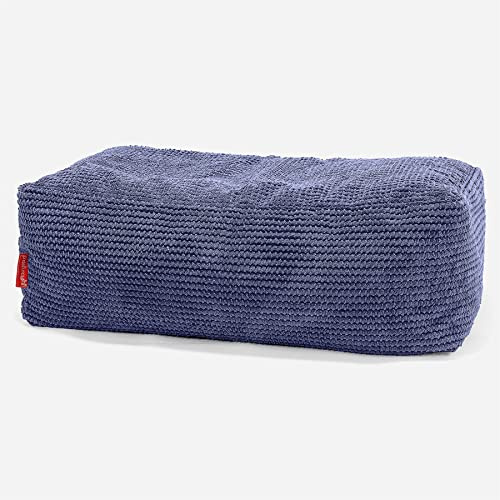 Lounge Pug Groß Fußhocker Pouf, Lila Pom-pom Waffelstof, Sitzpouf, Pouf Sitzsack Hocker Wohnzimmer