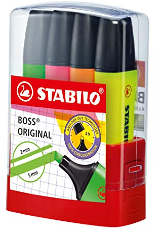 STABILO Textmarker BOSS ORIGINAL 4er Tischset 2er Pack