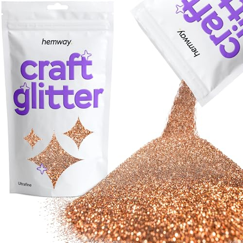 Hemway Bronze Craft Glitter 100g 3,5 Unzen Ultrafein/Extra Fine 1/128 0,008 0.2MM für Kunsthandwerk Tumblers Papier Glasdekorationen Verschönern