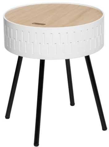2 en 1 Table à Café et Coffre de Rangement Blanc - Atmosphera