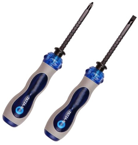 Sipery 2Pcs Magnetic Screwdrivers Set Phillips Flat 6 Inch Dual Screwdriver