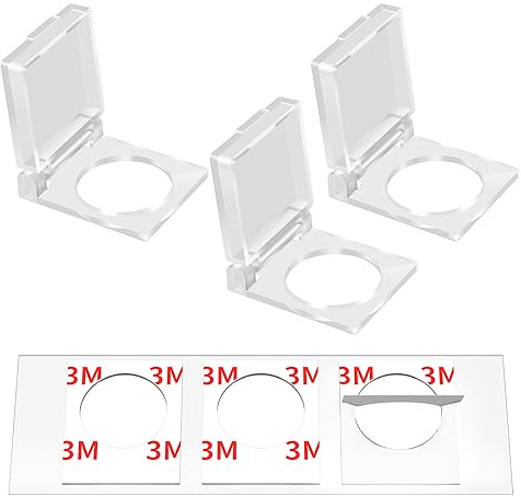 DaierTek 19mm PC Power Push Button Switch Cover Safety Guard Plastic Transparent Cap Protector for 3/4 Mounting Dia. Pushbutton Artists Light Boxes -3Pack