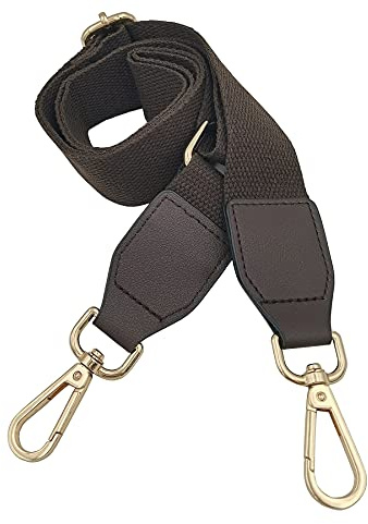 Verstellbarer Schultergurt Taschengurt Schulterriemen Umhängegurt für Schultertasche Tragetaschen und Handtaschen Breit 40mm -Streifen 75-135cm Dunkelbraun