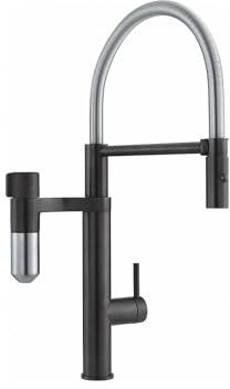 Kitchen Sink tap with Fixed spout and Filter System from franke Vital Semi-pro - Black Sleet/Optical Steel - 120.0621.313