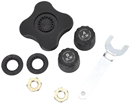 BOROCO 2 Stück Motorrad Bluetooth Reifendrucküberwachung, TPMS Externer Innensensor IP67 Reifendrucksensor